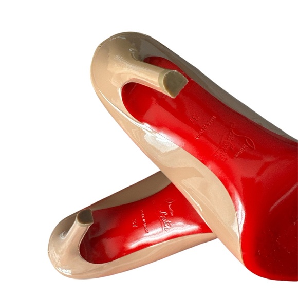 Authentic Christian Louboutin Pigalle 100 Patent Red bottom shoes Size 37 Heels - Picture 3 of 5